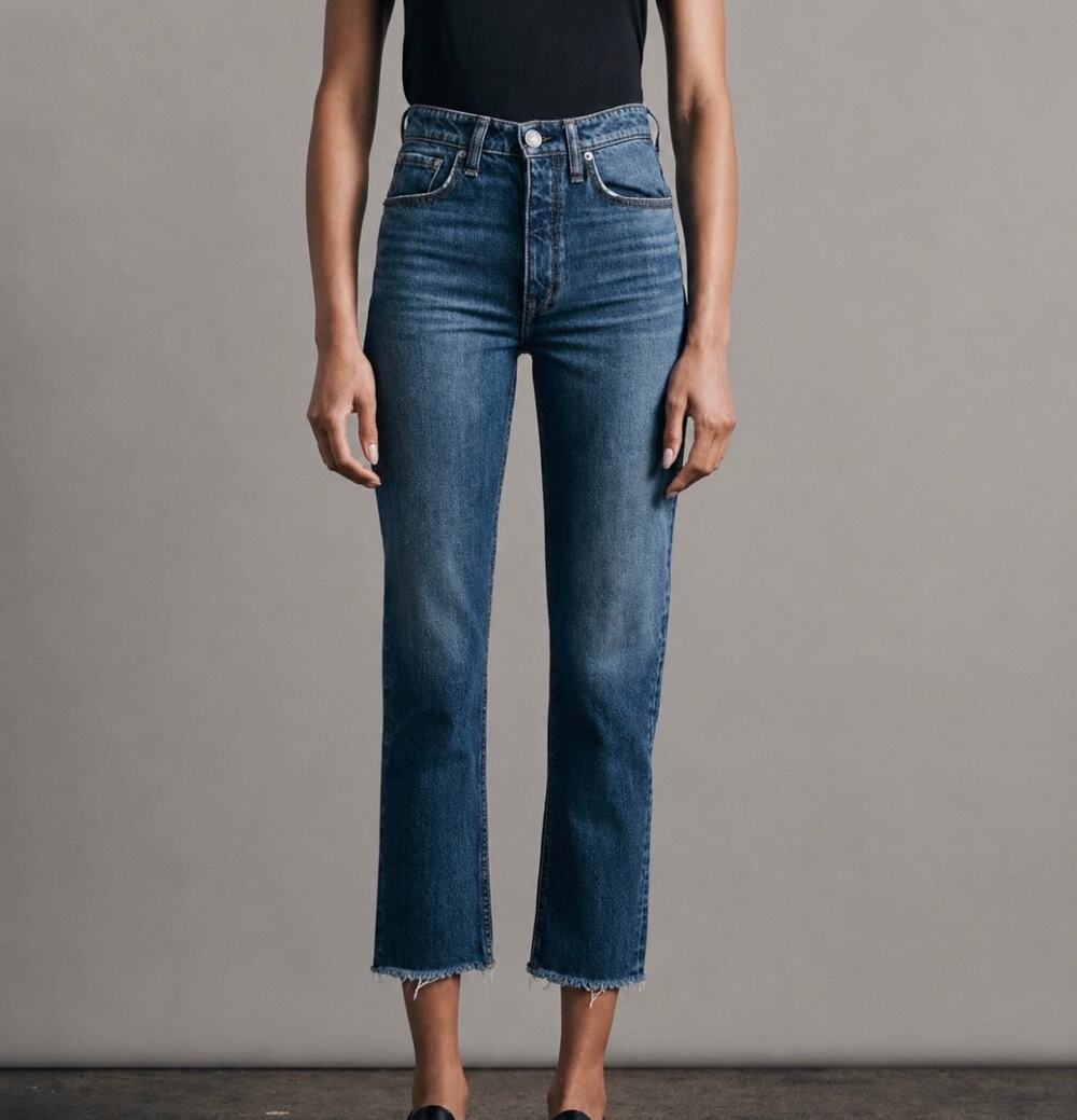 Rag & Bone Nina High Rise Ankle Cigarette Jeans Dark Wash Women’s Size 27